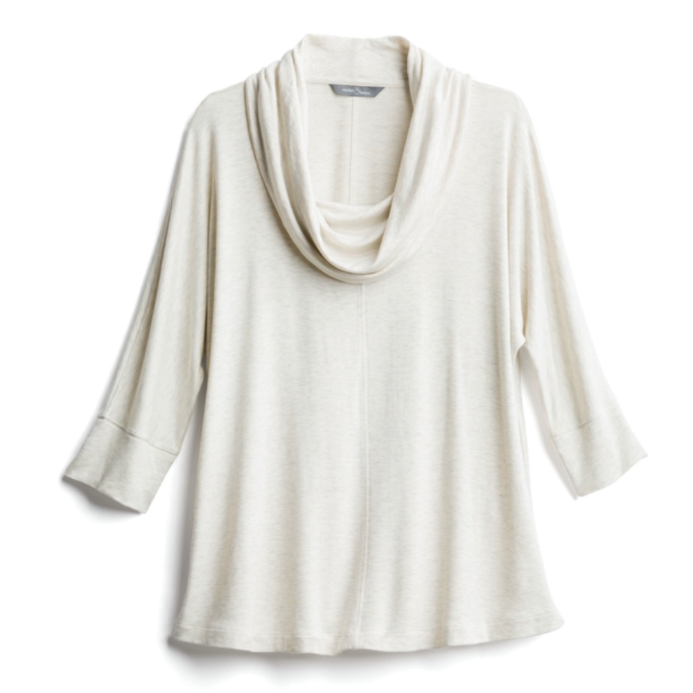 Market & Spruce Franya Terry Cowl Neck Knit Top